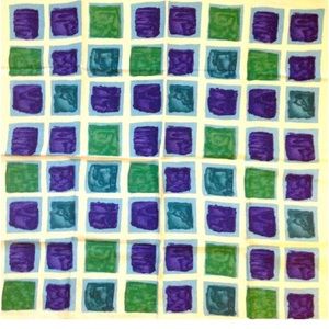 Vintage silk scarf Mondrian style pattern. Gorgeous